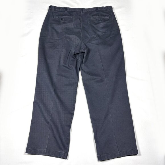 Lot of 2 LL Bean Comfort Waist Chino Pleated Pants Slacks Blue / Gray Mens 38x30 - Picture 11 of 16